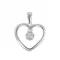 Srdce s briliantmi - prívesok GKW46430