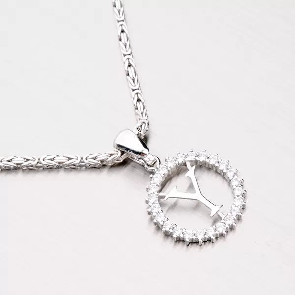 Strieborné písmenko so zirkónmi - Y MPN5192-Y