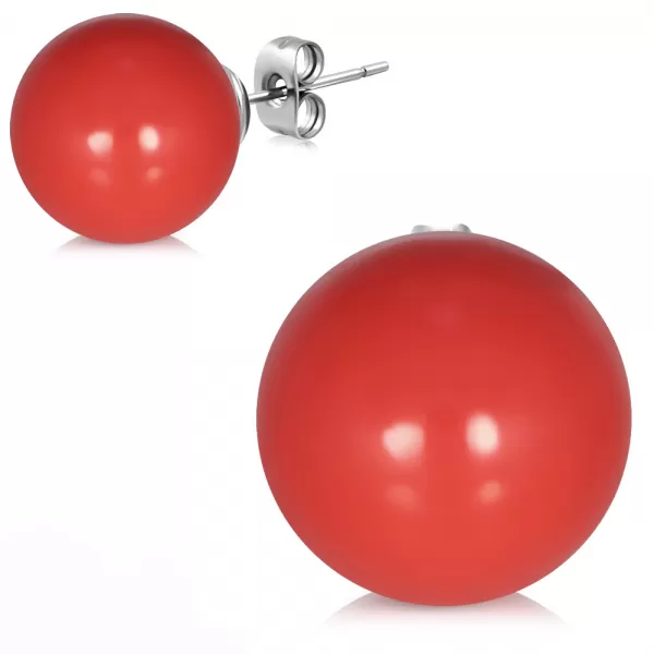 Oceľové náušnice - guličky GEWX216