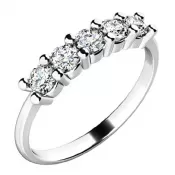 Zásnubný prsteň s piatimi zirkónmi ZP-10773-B-ZIR