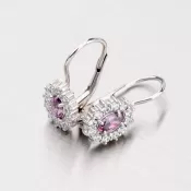 Zlaté náušnice s ametystom 358-0041-AME