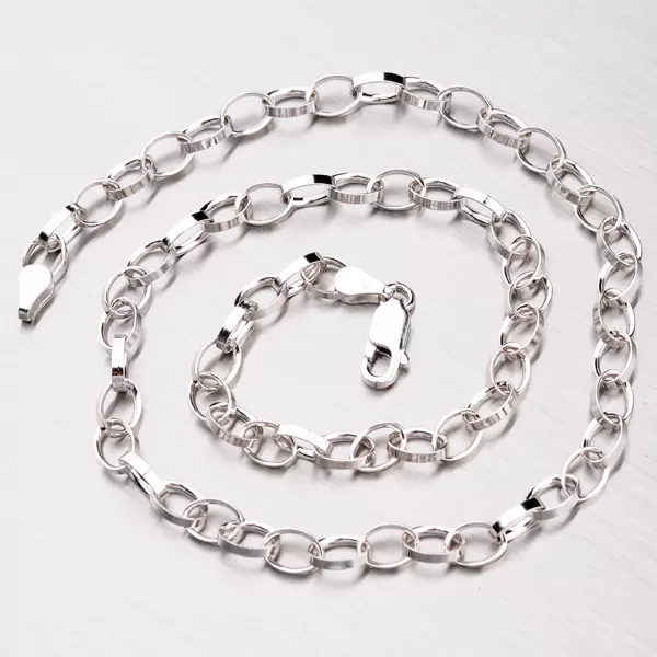 Strieborná retiazka s rhodiovaním ROLOR-042R-Rh