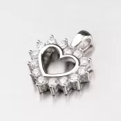 Zlaté srdce so zirkónmi DZ1975B