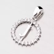 Strieborné písmenko so zirkónmi - J MPN5192-J