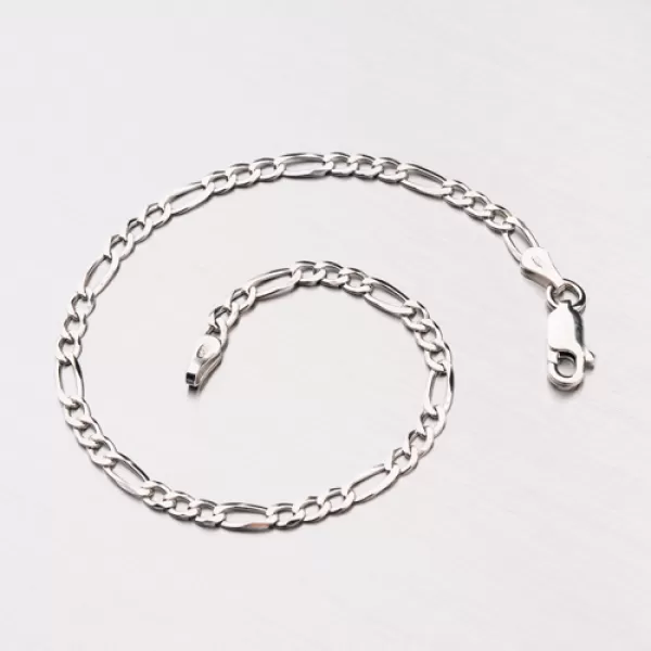 Strieborný náramok Figaro 3+1 CHRS-073-080-FLAT