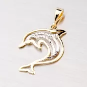 Zlatý prívesok- delfín 43-2186