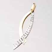 Prívesok z bieleho a žltého zlata 43-2413