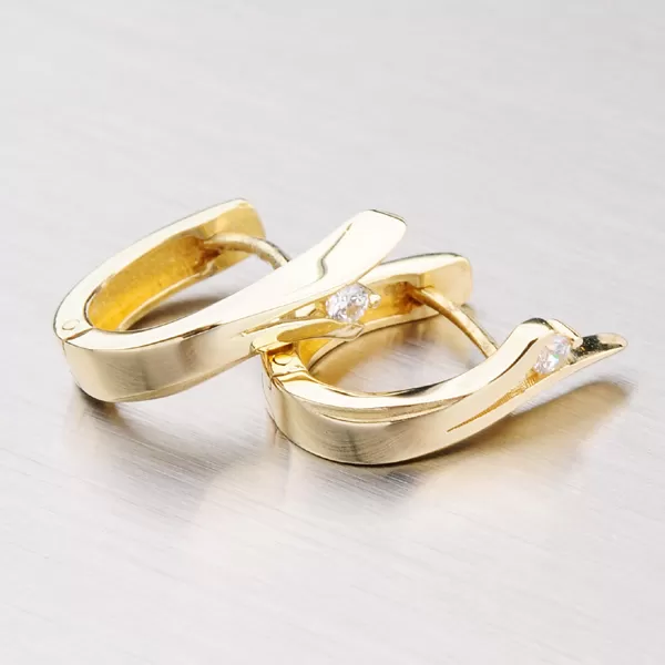 Zlaté náušnice so zirkónom DZ1795-ZL-ZIR