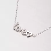 Strieborný náhrdelník so zirkónmi NXX02140020