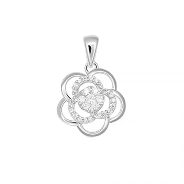 Prsteň z bieleho zlata s diamantmi GKW60811