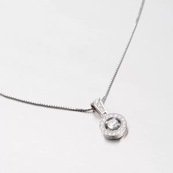 Prívesok z bieleho zlata DZ1978B