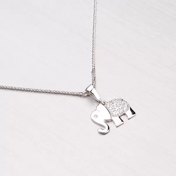 Prívesok so zirkónmi - slon 43-2847