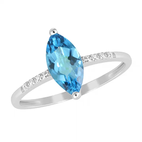 Diamantové zlaté náušnice s topazom GKW48531TPZ