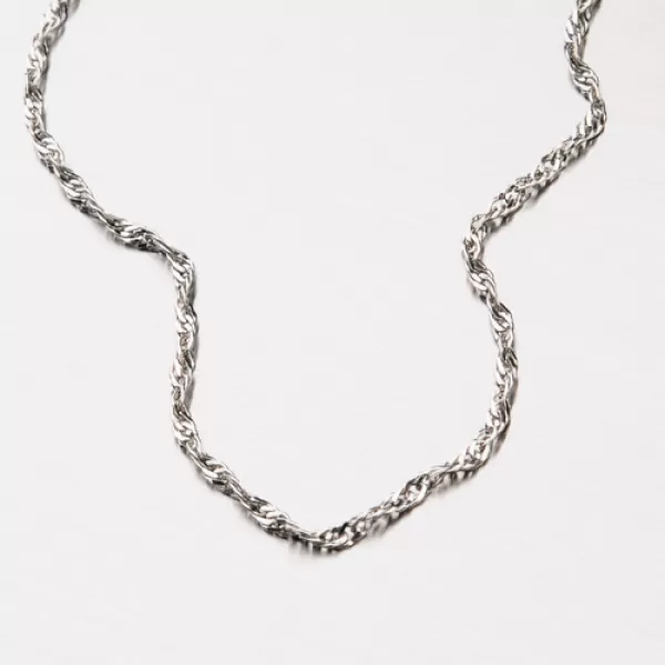 Lambade strieborného reťazca s Rhodiami Chrs-15-040-RH