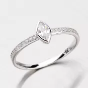 Rhodiovaný prsteň zo striebra RXC15140058ZIR