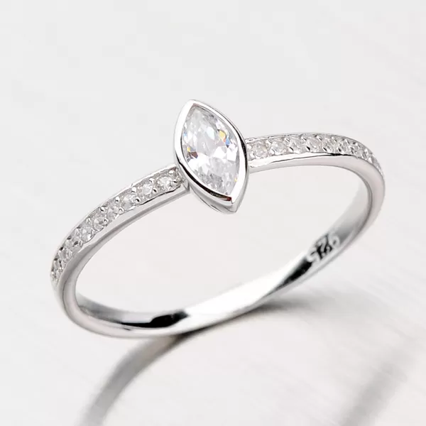 Rhodiovaný prsteň zo striebra RXC15140058ZIR