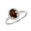 Prsteň z bieleho zlata s diamantmi a granátom GKW47251GR