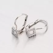 Náušnice z bieleho zlata so zirkónmi 358-0191