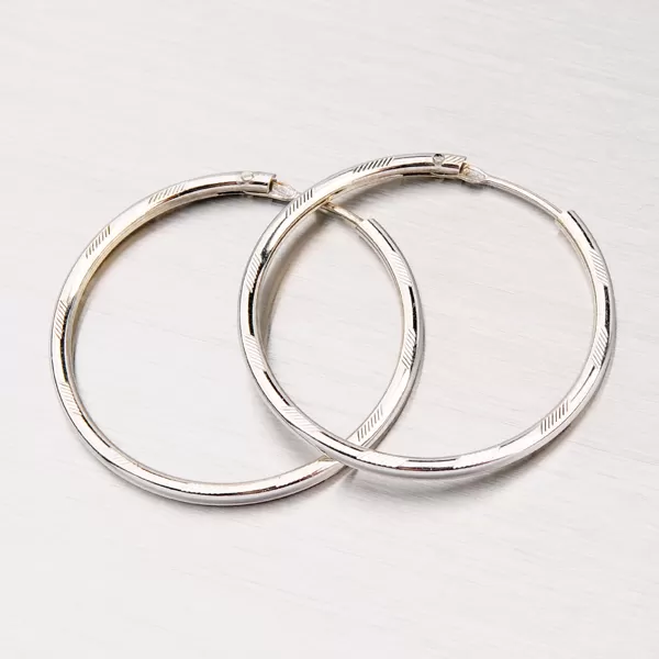 Gravírované strieborné kruhy M6669