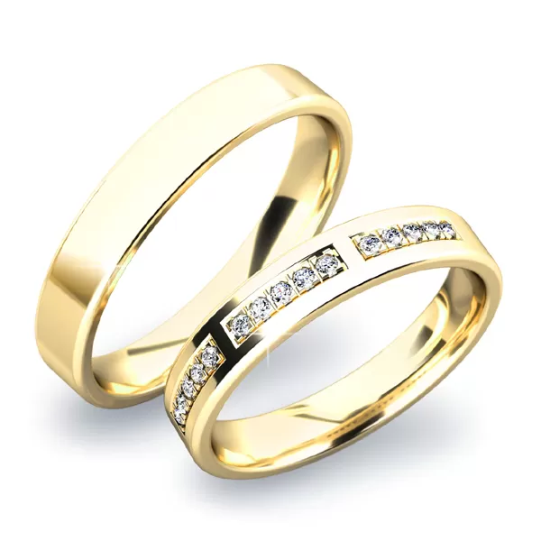 Snubné prstene z bieleho zlata SP-61018B