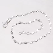 Gravírovaný náramok z bieleho zlata 44-1636