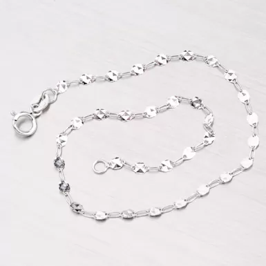 Gravírovaný náramok z bieleho zlata 44-1636