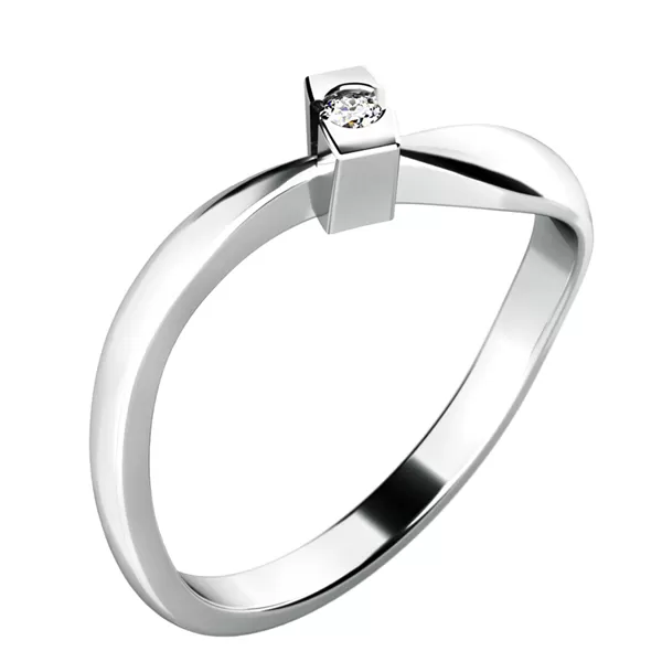 Zásnubný prsteň so zirkónom ZP-10784-B-ZIR