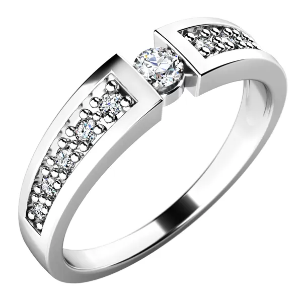 Zásnubný prsteň s diamantmi ZP-10775D