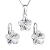 Sada šperkov s kryštálmi Swarovski náušnice, retiazka a prívesok biela kytička 39143.1