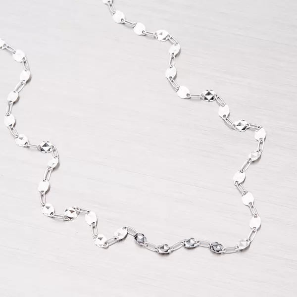 Gravírovaný náramok z bieleho zlata 44-1636