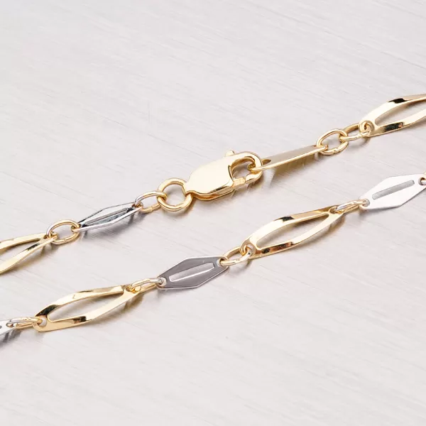 Náramok zo žltého a bieleho zlata 44-1503