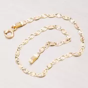 Kombinovaný zlatý náramok 44-1424