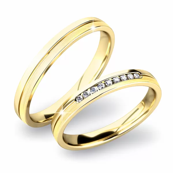 Snubné prstene z bieleho zlata SP-61042