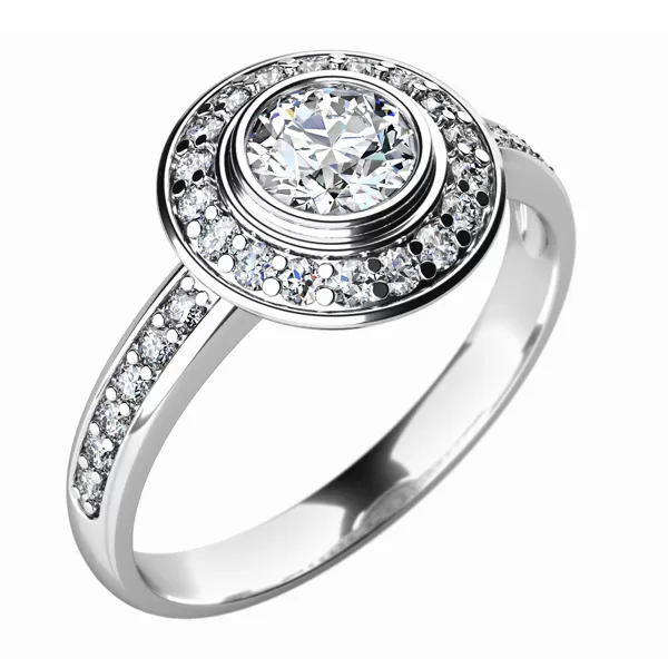 Zásnubný prsteň s diamantmi ZP-10765D