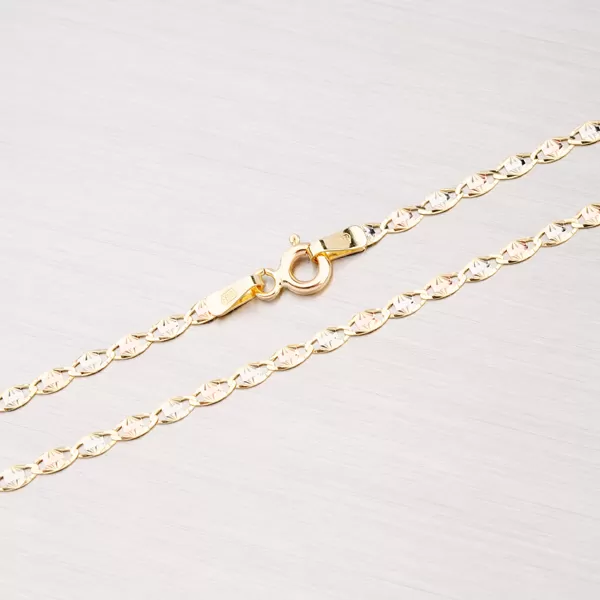 Kombinovaný zlatý náramok 44-1424