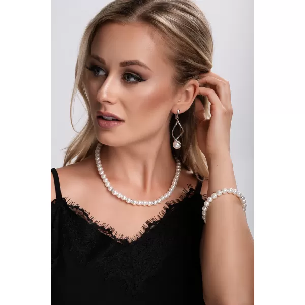 Perlový náhrdelník biely 32012.1