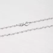 Gravírovaná retiazka z bieleho zlata 45-1578