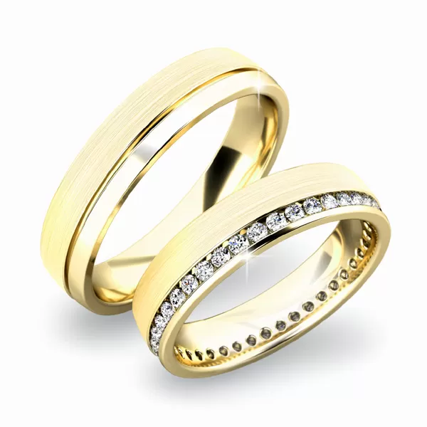 Zlaté snubné prstene SP-61035B