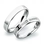 Snubné prstene z bieleho zlata SP-61018B