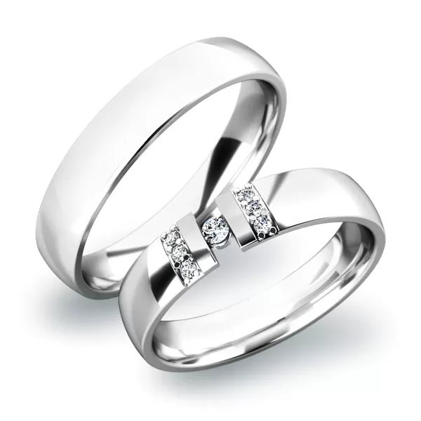 Zlaté snubné prstene SP-61017B