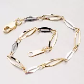 Náramok zo žltého a bieleho zlata 44-1503