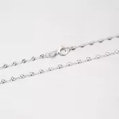 Gravírovaná retiazka z bieleho zlata 45-1636