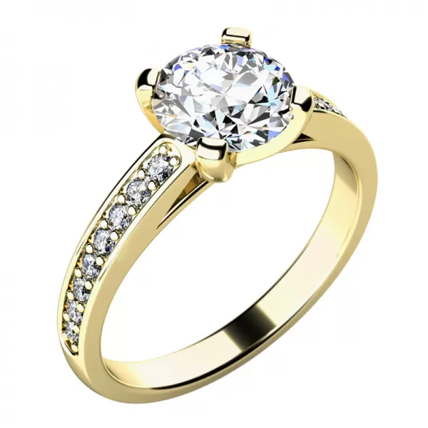 Zásnubný prsteň s diamantmi ZP-10777D