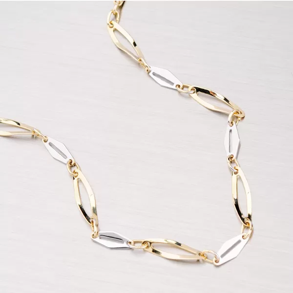 Retiazka zo žltého a bieleho zlata 45-1503