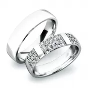 Snubné prstene z bieleho zlata SP-61041
