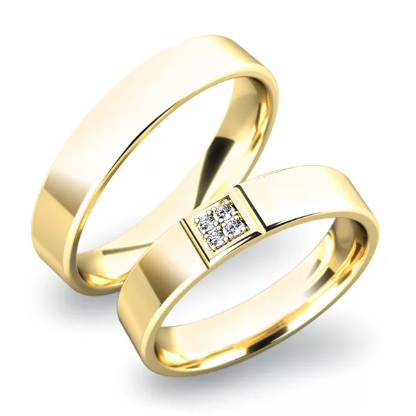 Zlaté snubné prstene SP-61022B
