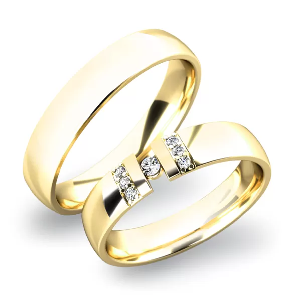 Zlaté snubné prstene SP-61017B