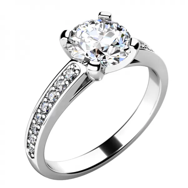 Zásnubný prsteň s diamantmi ZP-10777D