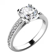 Zásnubný prsteň so zirkónmi ZP-10777-B-ZIR