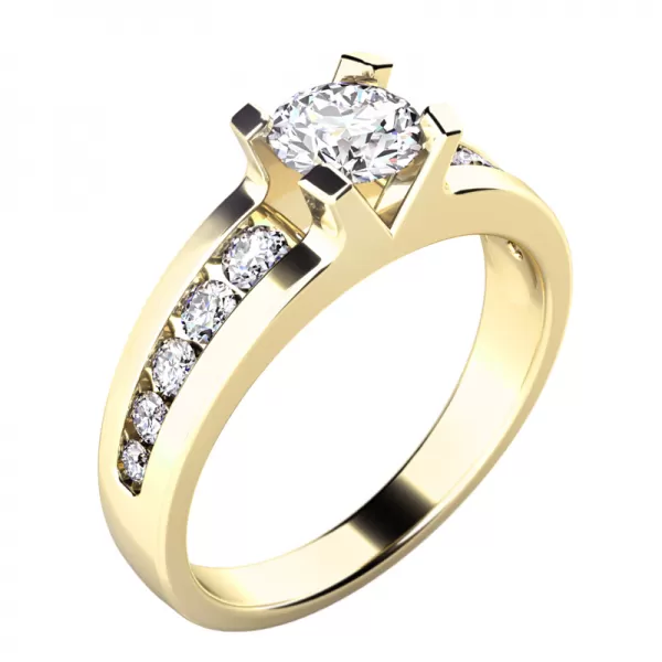 Dámsky prsteň s diamantmi 10776D